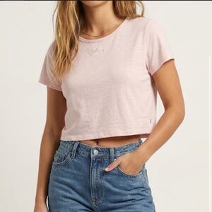 Women’s Cropped vans T‑Shirt - Light Pink